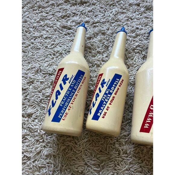Set Of 4 The Flair Bartender Practice & Performance Bottles Official Brand - Picture 8 of 8